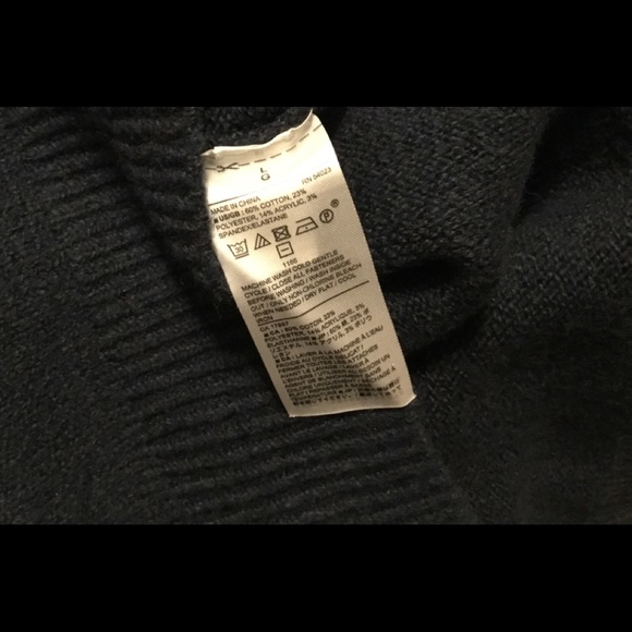 NWT Men’s Banana Republic Shawl Collar Sweater in Navy Blue - Sz Large - Picture 3 of 3